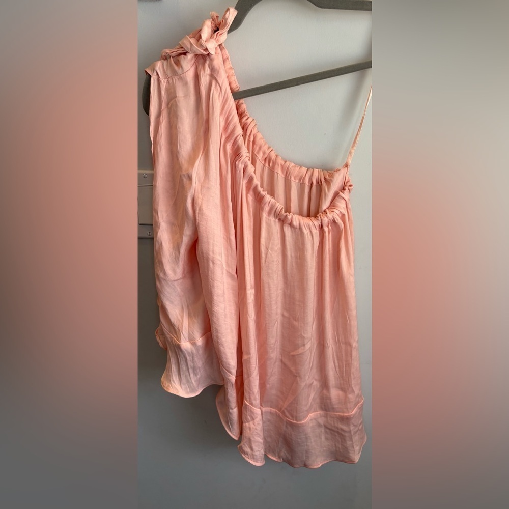 Free People Peach One-Shoulder Women's Top